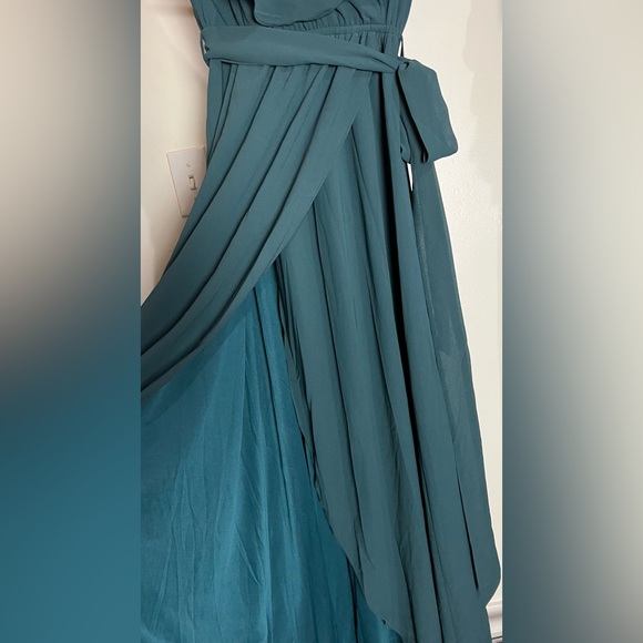 (Dusty Topaz blue)Katya Ruffle Maxi Dress (Baltic born) - Picture 13 of 13